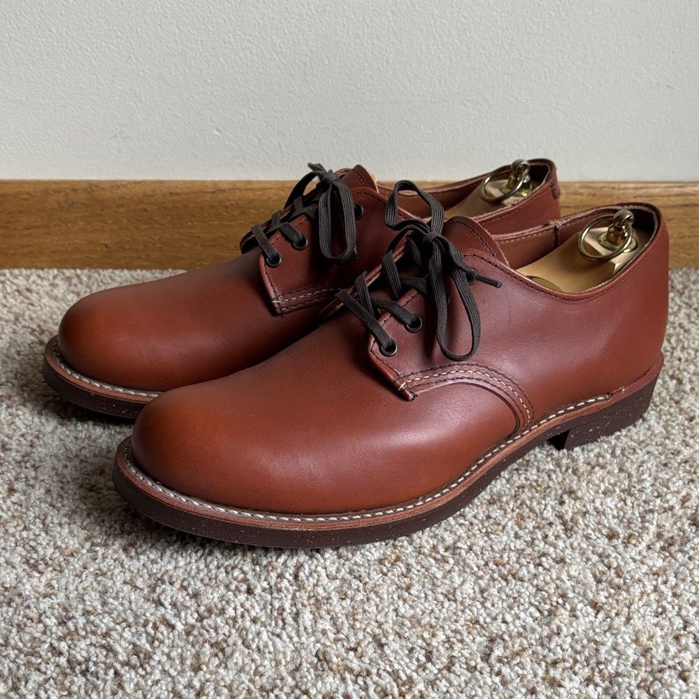RARE Red Wing Shoes Heritage 8052 Foreman Round Toe Oxford Brick Settler Worn 1x